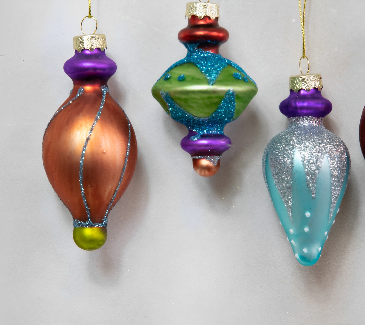 Glaskugeln 6er Set Weihnachtsschmuck 