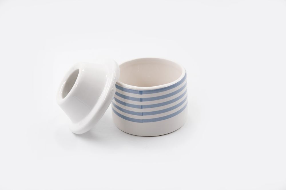 Sturmaschenbecher Keramik 4er Set - Balkon Aschenbecher 11cm Durchmesser