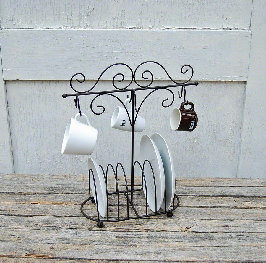 Eorqiurm Holz Tassenhalter Brezelständer - 6 Haken Becherbaum Aus Buchenholz